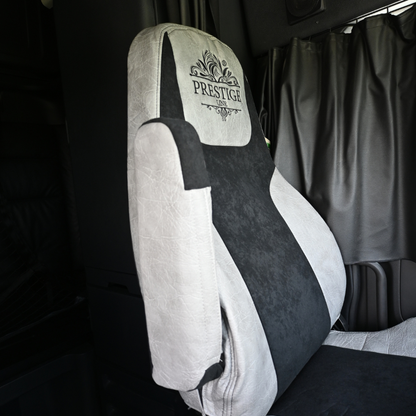 FREIGHTLINER CASCADIA 125, 116, 126 (2014-current) (33" back) truck seat cover & armrest covers Prestige-Line GRAY