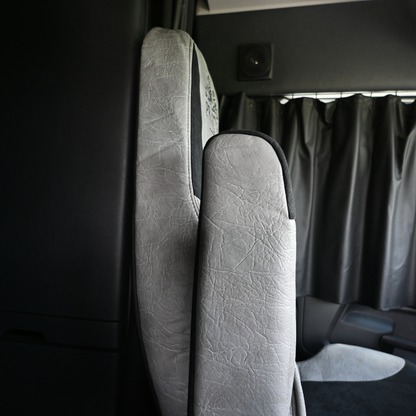 FREIGHTLINER CASCADIA 125, 116, 126 (2014-current) (33" back) truck seat cover & armrest covers Prestige-Line GRAY