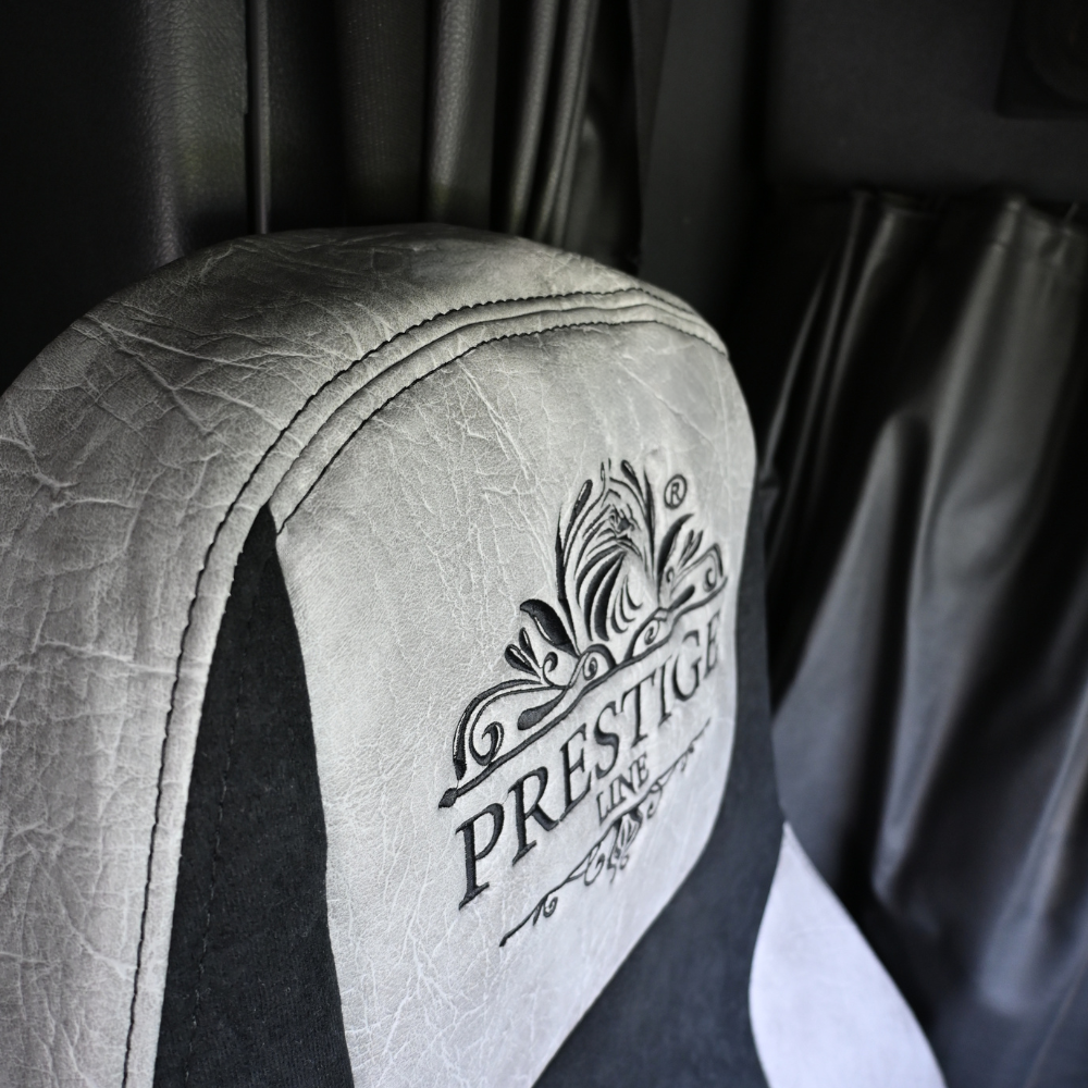 FREIGHTLINER CASCADIA 125, 116, 126 (2014-current) (33" back) truck seat cover & armrest covers Prestige-Line GRAY