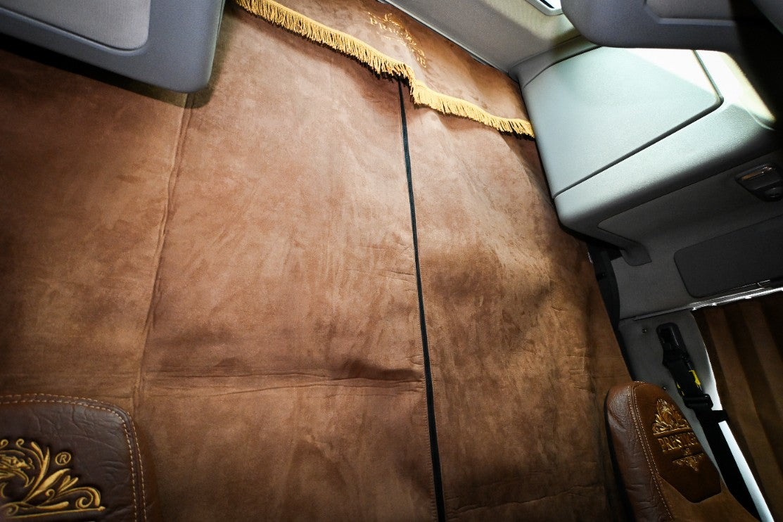 VOLVO vnl 660, 670, 780, 860 truck sleeper curtains Prestige-Line BROWN ALFA-WAYS LLC