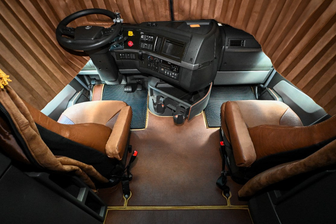 VOLVO vnl 760 740, 2019 - current truck floor mats Prestige-Line BROWN ALFA-WAYS LLC