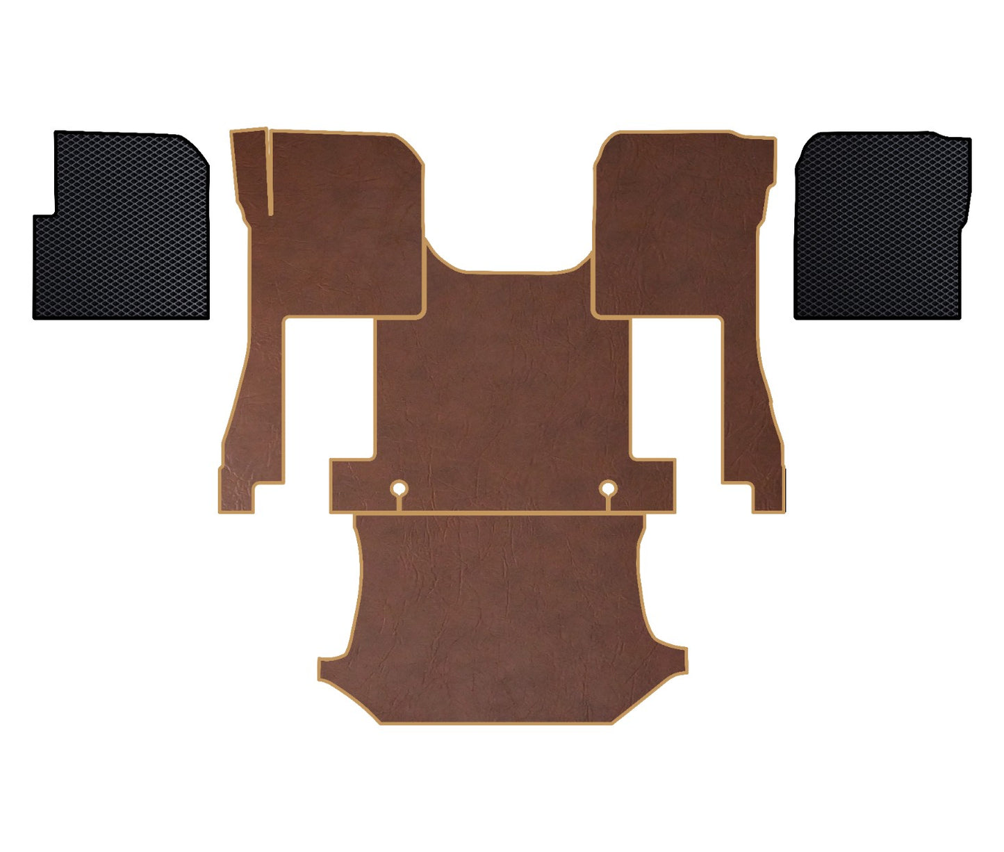 VOLVO vnl 760 740, 2019 - current truck floor mats Prestige-Line BROWN ALFA-WAYS LLC