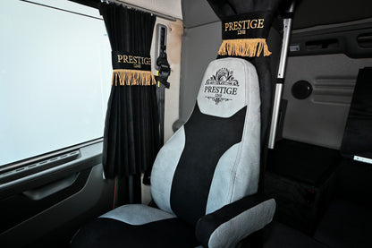 VOLVO vnl, vnr, vnx, vhd, vah 2019-current truck seat cover Prestige-Line GRAY ALFA-WAYS LLC