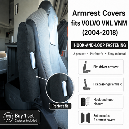 Armrest Covers fits VOLVO VNL VNM (2004-2018)