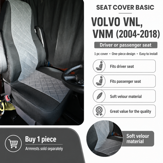 Seat Cover Basic fits VOLVO vnl, vnm (2004-2018) GRAY