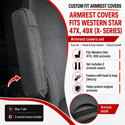 Armrest Covers fits WESTERN STAR 47X, 49X (X- SERIES)