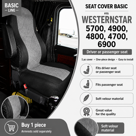 Seat Cover Basic WESTERN STAR 5700, 4900, 4800, 4700, 6900 GRAY