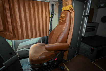 VOLVO vnl, vnr, vnx, vhd, vah 2019-current truck seat cover Prestige-Line BROWN ALFA-WAYS LLC