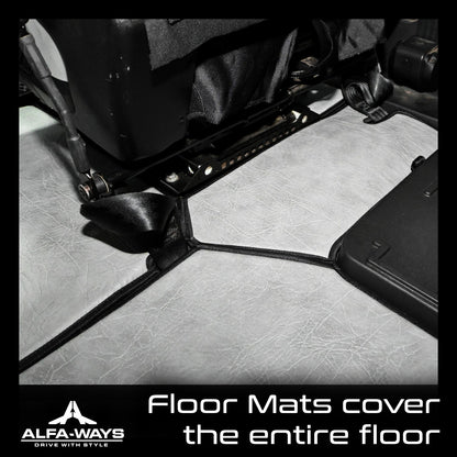 gray truck mats covering floor